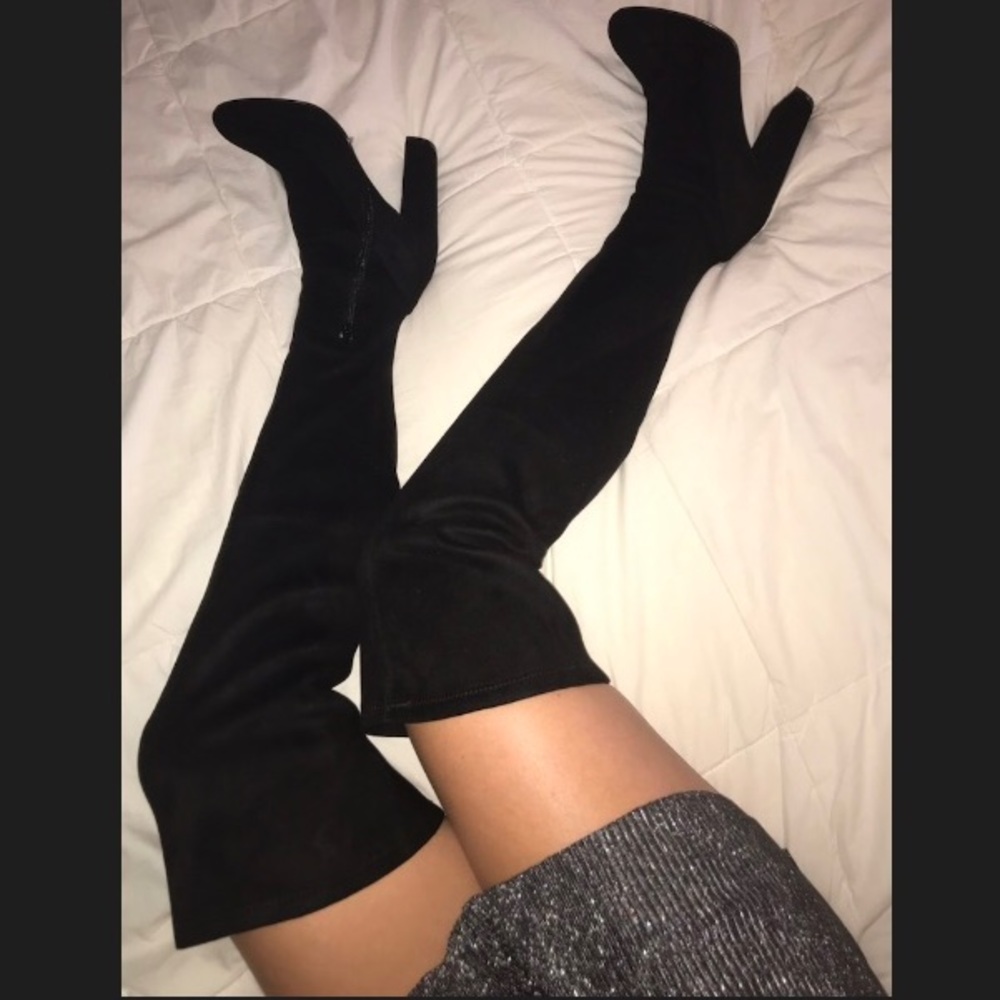 ‘Take Me Higher’ Thigh High Suede Boots